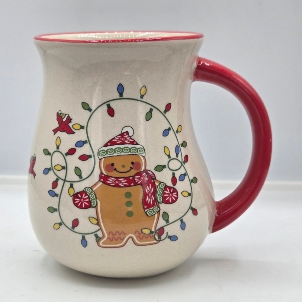 Temp-tations Winter Whimsy Gingerbread Elf 16 oz Christmas Ceramic Mug